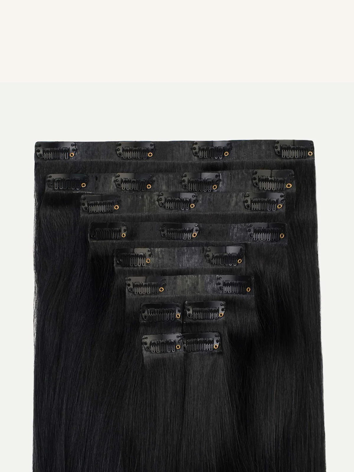 Seamless 7 set Jet Black Clip-Ins | BLAC HAIR EXTENSION