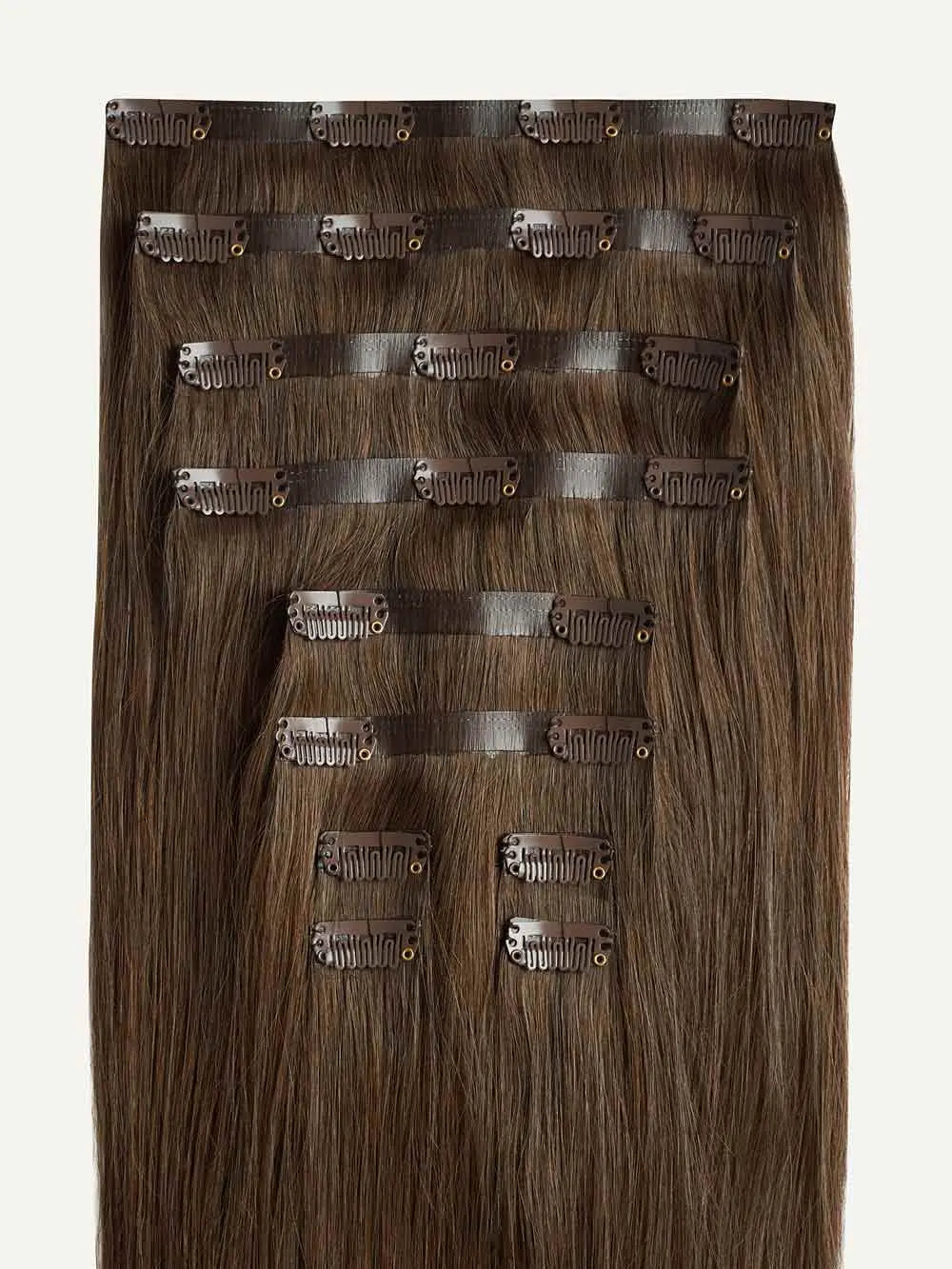 Seamless Brown Clip-Ins | BLAC HAIR EXTENSION