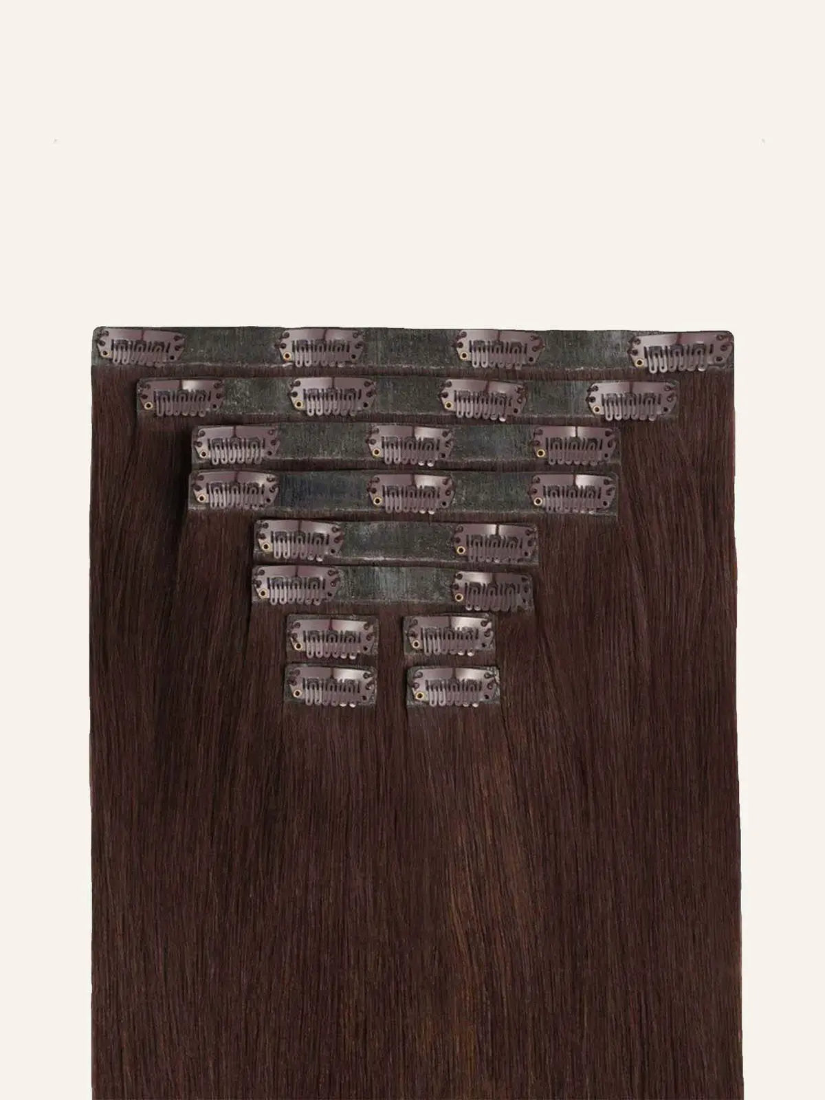 Seamless Chocolate Brown Clip-Ins | BLAC HAIR EXTENSION