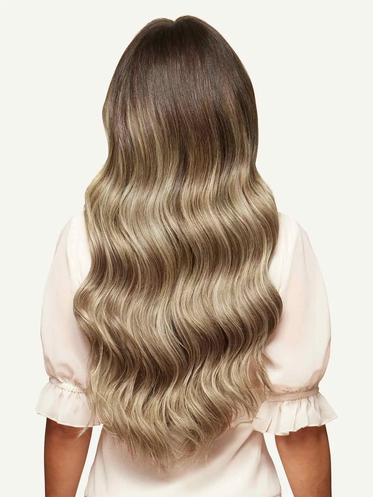 Seamless Ash Brown Highlights Clip-Ins | BLAC HAIR EXTENSION